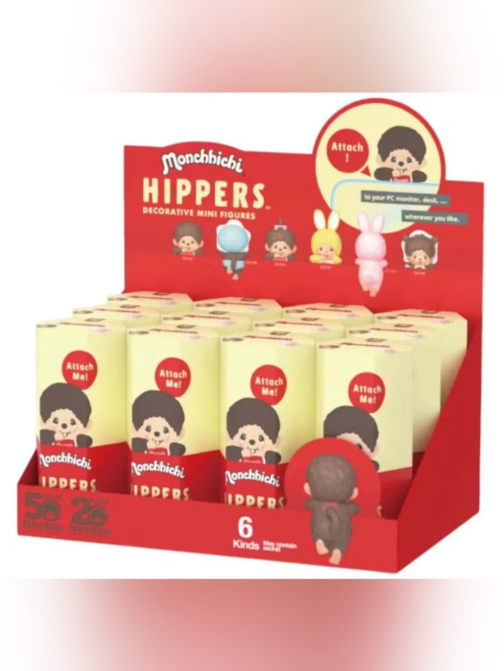 NWT FULL CASE of 12 Monchhichi Hippers Blind Box Mini Figures